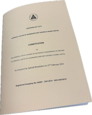 Constitution for AA in Ireland (2025)